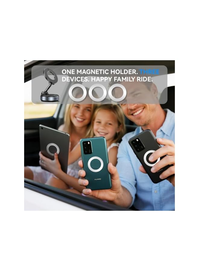 Green Tiger Alloy Folding Magnetic Car Phone Holder 360° Dashboard & Windshield Mount | Strong Vacuum Suction | MagSafe Compatible iPhone Car Holder & Universal Phone Mount – Upgraded 2026 - Image 3