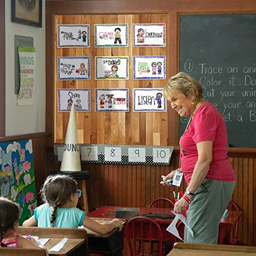 Alpurple 9 Pcs A4 Classroom Rules Posters, Preschool Class Rules Poster, Classroom Rule Behavior Educational Posters, Good Habits Manners Chart for Preschool and Primary school Supplies - Image 4