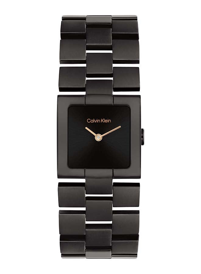 CALVIN KLEIN ساعة كالفن كلاين النسائية ذات الحالة السوداء المربعة - 25100091 - Image 1