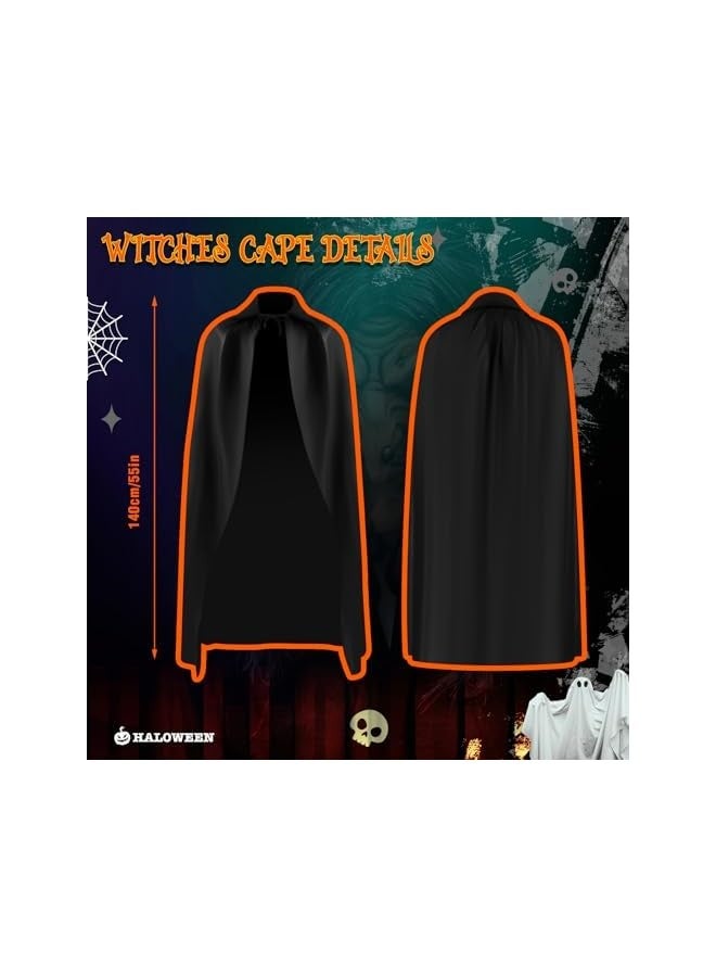 Loquat Cosplay Costume Accessories Included Old Woman Witch Mask with Hair Witch Hat Black Cape Latex Scary Mask for Any Head Adults - Image 4