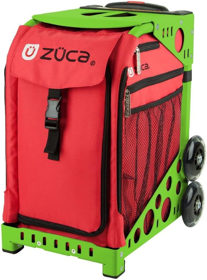 ZUCA Bag Chili Insert  Green Frame wFlashing Wheels