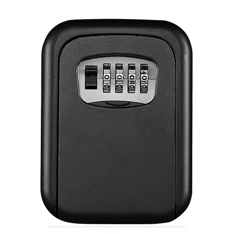MEZON Key Box Black Combination Lock Wall Mount Aluminum Alloy Stainless Steel 5 Keys Realtors Garage Spare Keys - Image 1
