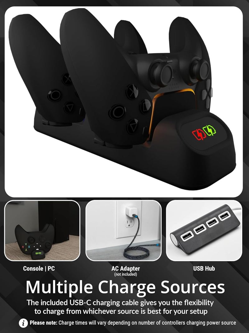 اورزلي حامل شحن وحدة التحكم لجهاز Google Stadia، يعمل كمنصة لجميع أنواع وحدات التحكم من نوع C (لون أسود زيتي) - Image 5