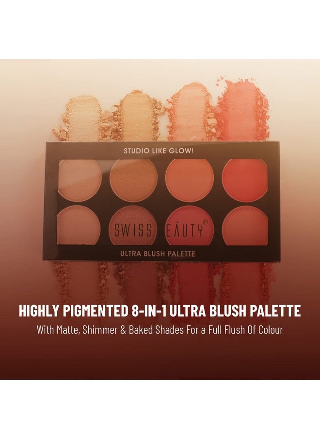 Swiss Beauty - Ultra Blush Palette With Highly Blendable Shades | Pigmented Blusher For A Natural Flush | Shade-3, 16Gm| - Image 1