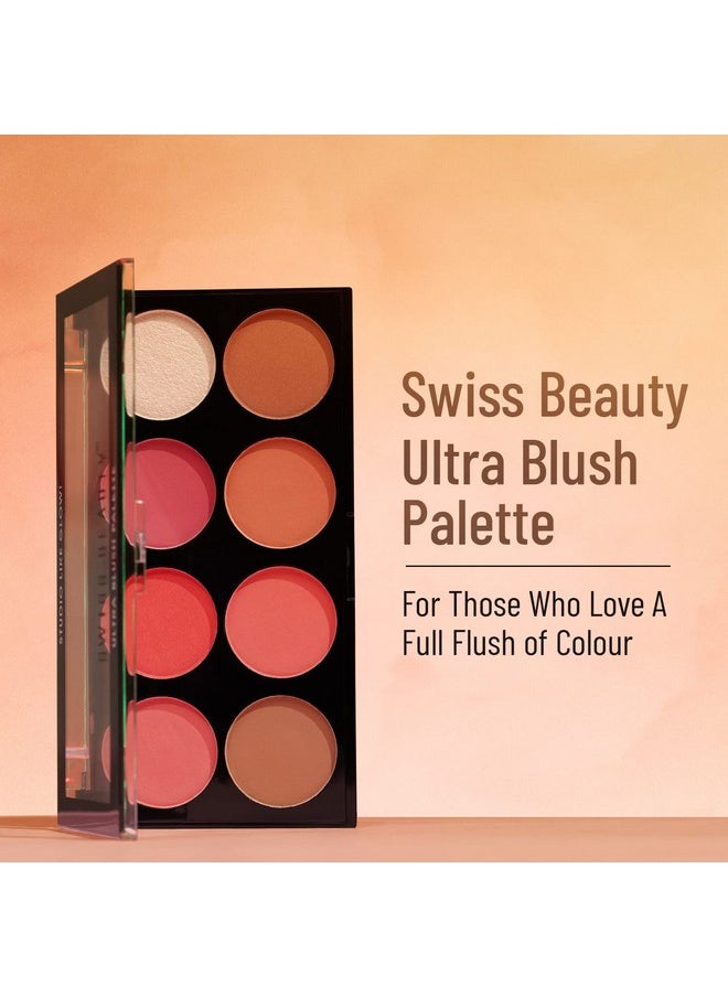 Swiss Beauty - Ultra Blush Palette With Highly Blendable Shades | Pigmented Blusher For A Natural Flush | Shade-3, 16Gm| - Image 1
