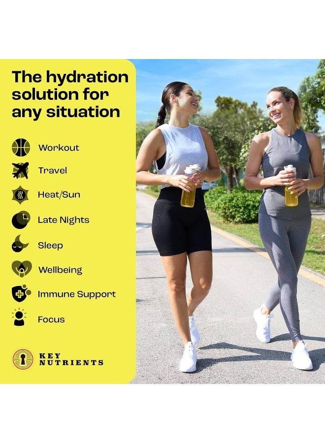 KEY NUTRIENTS Electrolytes Powder Packets - Refreshing Lemonade 20 Pack Hydration Packets - Travel Hydration Powder - No Sugar, No Calories, Gluten Free - Made in USA - Image 4