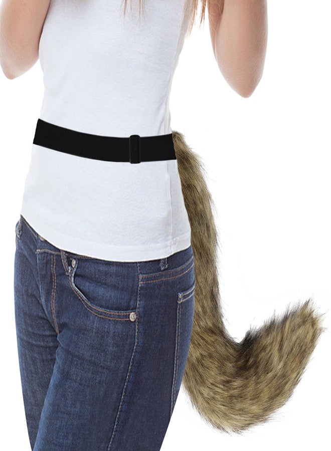 hbbhml Furry Animal Cat Fox Tail Faux Fur Wolf Ear Headband Leather Neck Chocker Costume Set for Party Halloween Cosplay - Image 5