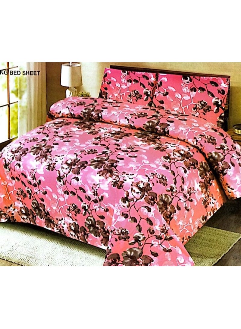 Doltri Premium King Size Bedsheet 240x245cm with 2 Pillow Cases - Soft Durable and Stylish Bedding Set  - Image 1