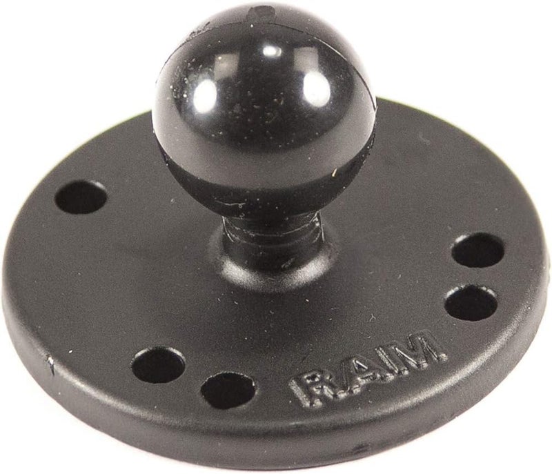 Ram Mounts GPS Round Plate with Ball RAM-B-202U with B Size 1" Ball - Image 1