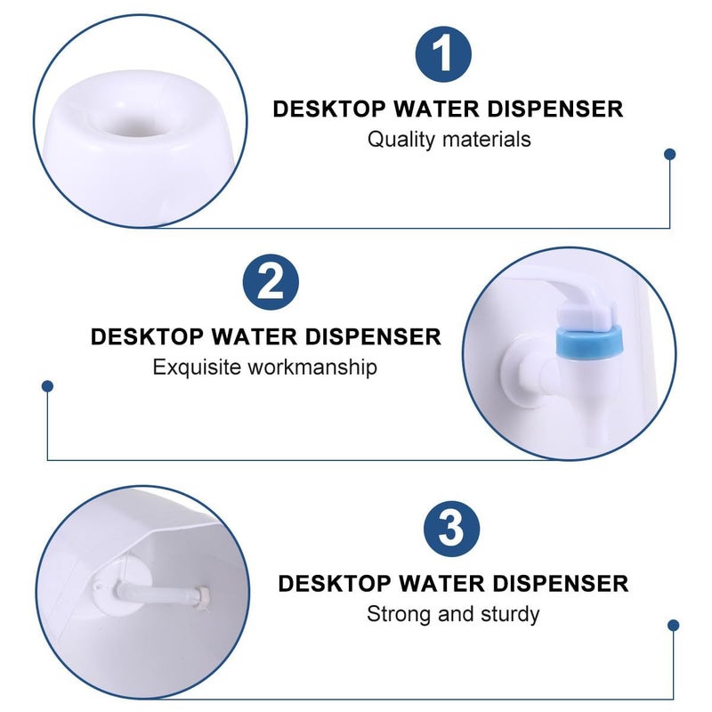 Plastic Standing Water Dispenser Mini Countertop Water Fountain For Home Kitchen Office - Image 4