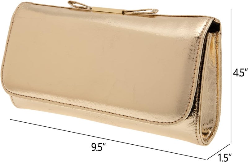 JNB Women's Metallic Material Clutch Purse - Image 3