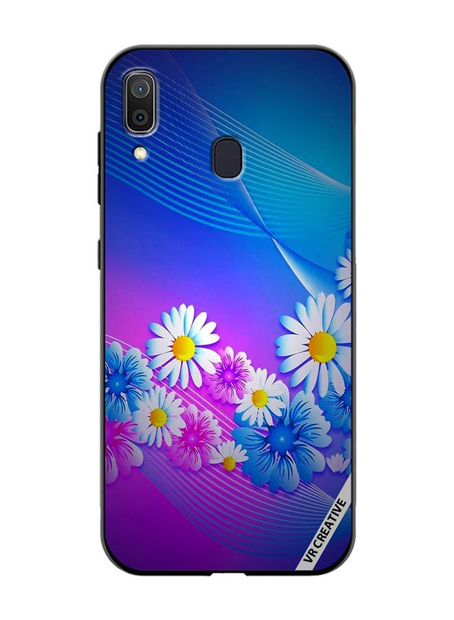 VR CREATIVE Protective Case Cover For Samsung Galaxy A30 Flower Design Multicolour - Image 1