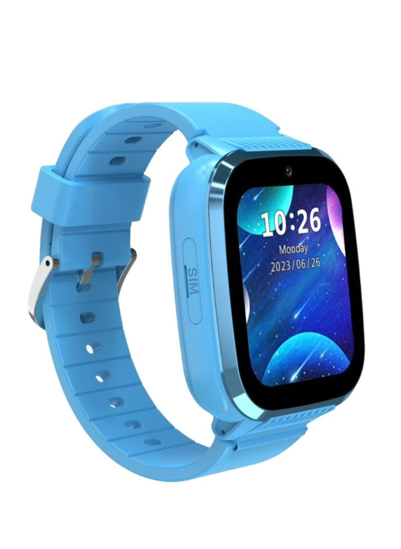 4G Kids GPS 1.85 inches Smart Watch Junicare with Touch Display, 36 Hours Working Time, 3 Hours Charging Time, Video Calling - Blue