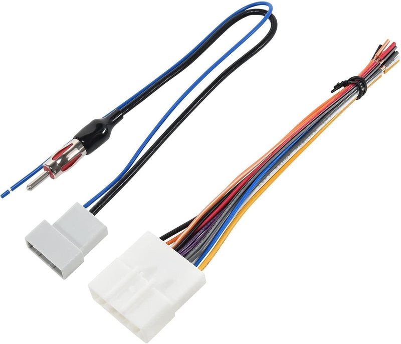RED WOLF Car Radio Wiring Harness W/Antenna Adapter Select for 2008-2013 Nissan Armada Pathfinder Rogue, 2011-2014 Subaru Impreza Install Aftermarket 20 PIN Stereo Wire Cable Connector Adaptor - Image 1