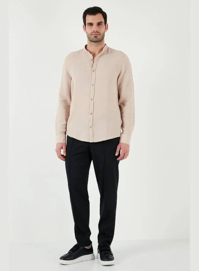 Buratti  Buratti Cotton Regular Fit Mandarin Collar Shirt Men's SHIRT CF25S127702 for Men | Best Price UAE