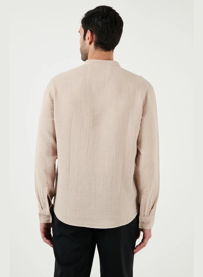 Buratti  Buratti Cotton Regular Fit Mandarin Collar Shirt Men's SHIRT CF25S127702 for Men | Best Price UAE