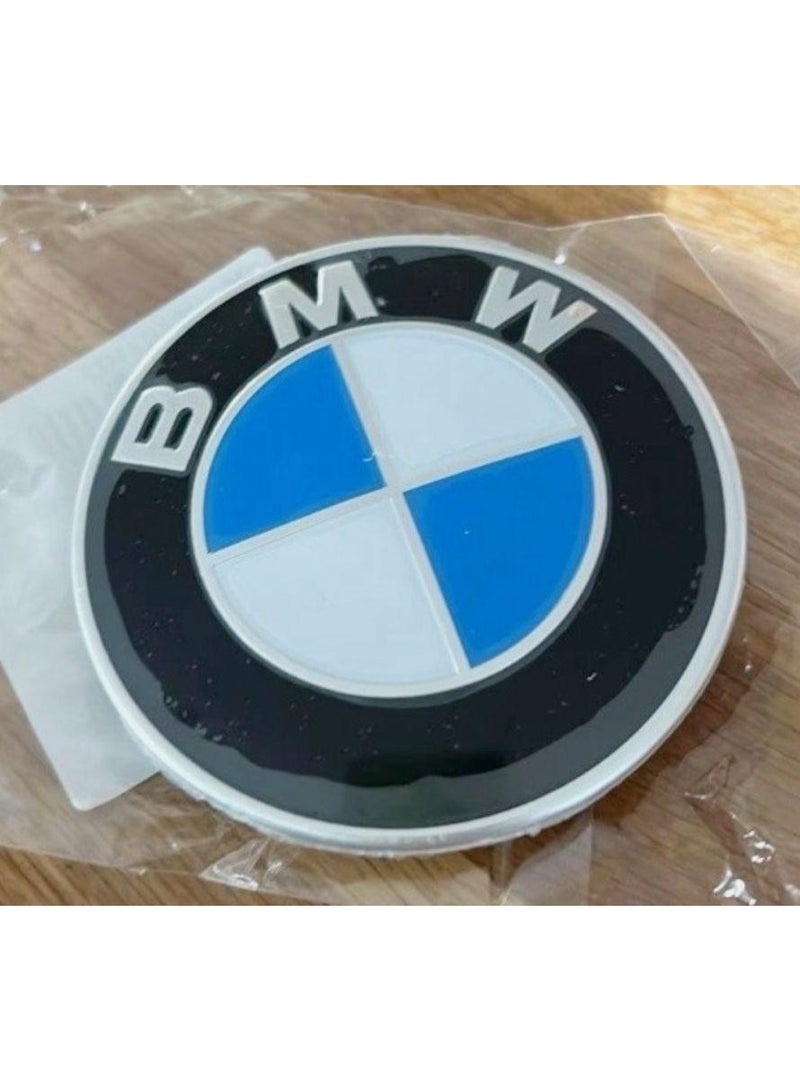 بي إم دبليو 3 قطع من شعار BMW للغطاء الأمامي والصندوق الخلفي وعجلة القيادة (82 مم + 74 مم + 45 مم) - أبيض/أزرق - Image 4