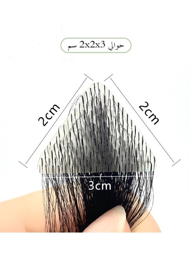 Sideburns شعر تصحيح 100 ٪ قطعة الشعر البشري الشعر الأسود توبي استبدال الشعر التنفس وخفيفة الوزن الباروكة زيادة حجم الشعر - Image 2