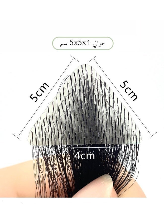 Sideburns شعر تصحيح 100 ٪ قطعة الشعر البشري الشعر الأسود توبي استبدال الشعر التنفس وخفيفة الوزن الباروكة زيادة حجم الشعر - Image 5