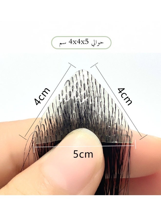 Sideburns شعر تصحيح 100 ٪ قطعة الشعر البشري الشعر الأسود توبي استبدال الشعر التنفس وخفيفة الوزن الباروكة زيادة حجم الشعر - Image 4