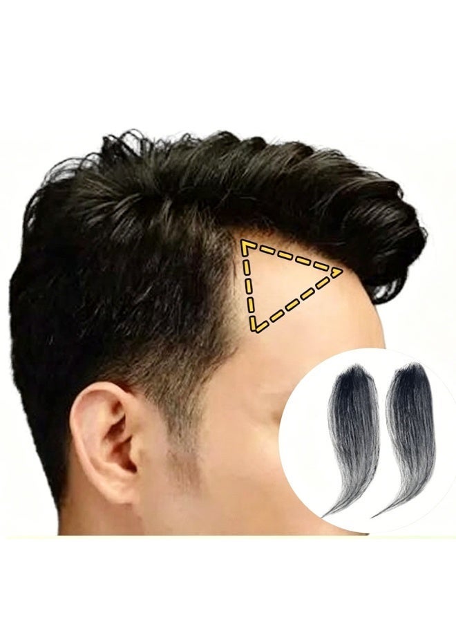 Sideburns شعر تصحيح 100 ٪ قطعة الشعر البشري الشعر الأسود توبي استبدال الشعر التنفس وخفيفة الوزن الباروكة زيادة حجم الشعر - Image 1