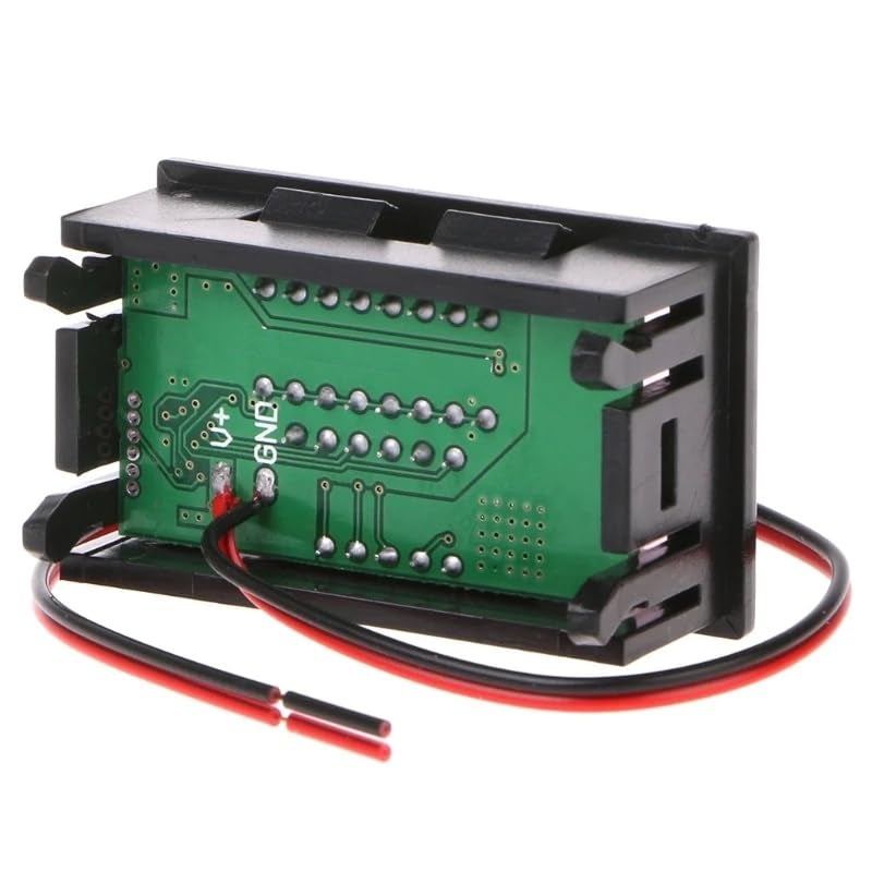 CentIoT - Battery Power Indicator - 12V 24V 36V 48V 60V 72V Auto Sense Lead-acid Battery Charge Level Indicator Voltmeter (Red) - Image 2
