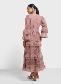 Khizana Dress With Tiered Baby Ruffles  - Image 2