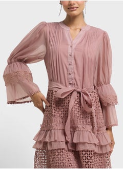 Khizana Dress With Tiered Baby Ruffles  - Image 3