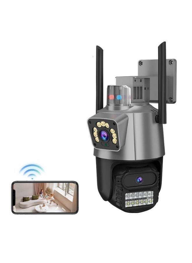 JORTAN WiFi Security Camera 8MP Dual Lens Outdoor, PTZ 360°, AI Auto Tracking, Color Night Vision, 2-Way Audio, IP66 Waterproof, 6X Zoom, ICSEE CCTV Camera - Image 4