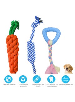 Dog Rubber Chew Toys, Rope Toys, All-In-One Set, Dog Toys Pack For Small To Medium Dogs | Puppy Chew Toys (Color May Vary, Pack Of 3) - pzsku/Z79487FBB181DD18B5E9AZ/45/_/1728309010/f4e49e50-a875-449d-b286-ee95fb822e7d