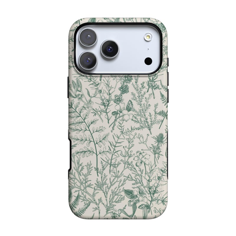 Casely iPhone 17 Pro Max Case | Sage Garden | Green Floral | Bold Protective Design | Compatible with MagSafe - Image 1