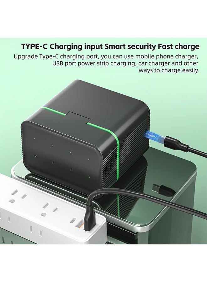 Rechargeable Lithium Battery Set 1 5V 8pcs AA 4255mWh AAA 1100mWh With Charging Case Black - Image 4