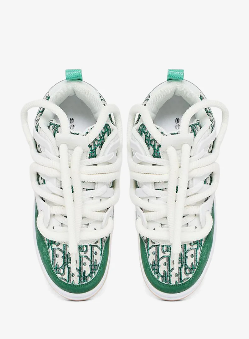 Styli Active Thick Lace Self Design Platform Sneakers