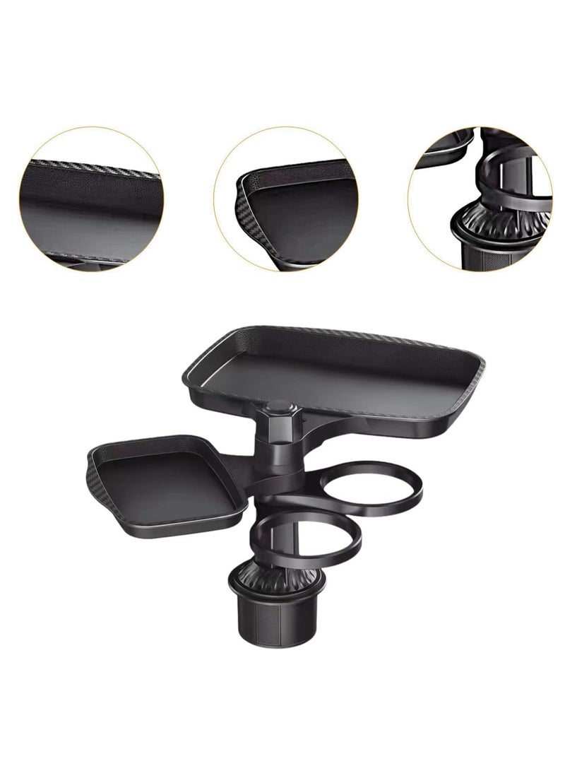 Generic 360° Adjustable Car Table, 2 in 1 Cup Holder Car Adapter, Car Drink Holder 2*Table Tray & Removable Food Tray for Car Cup Holder CZ-94100 - Image 3