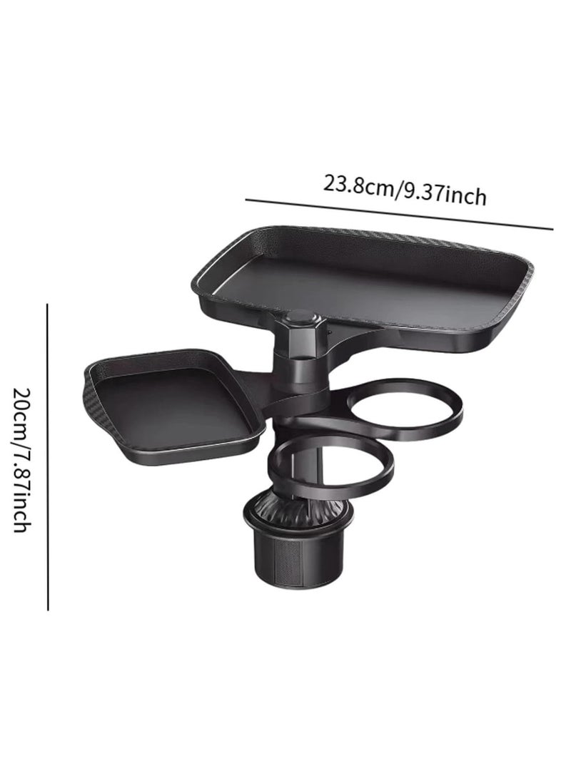 Generic 360° Adjustable Car Table, 2 in 1 Cup Holder Car Adapter, Car Drink Holder 2*Table Tray & Removable Food Tray for Car Cup Holder CZ-94100 - Image 4