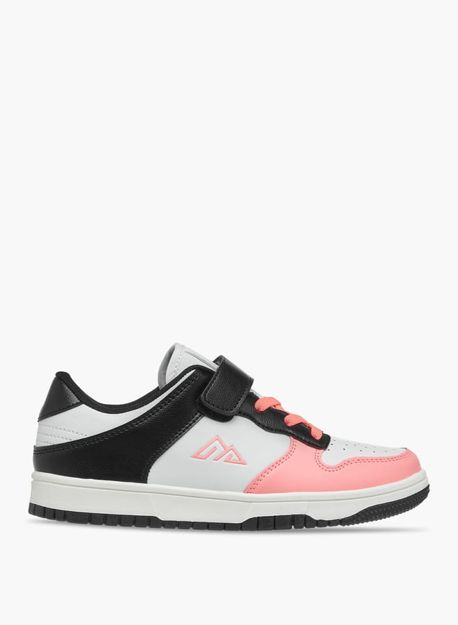Oaklan by Shoexpress Girls Colourblock Sports Shoes with Hook and Loop Closure  - Image 3
