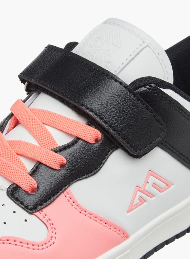 Oaklan by Shoexpress Girls Colourblock Sports Shoes with Hook and Loop Closure  - Image 4