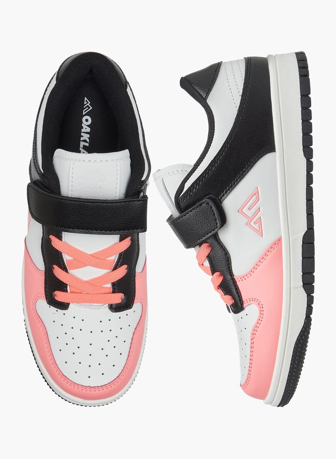 Oaklan by Shoexpress Girls Colourblock Sports Shoes with Hook and Loop Closure  - Image 2
