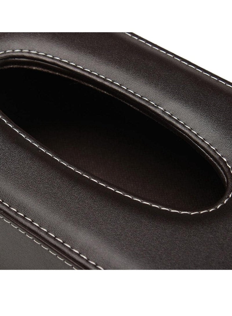 Tissue Box Cover Leather Rectangular Facial Tissue Box Holder - Image 3