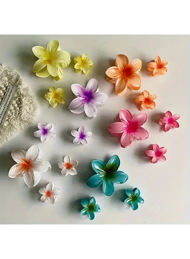 6pcs Gradient Candy Color Flower Hairpins For Photography Daily Use - Image 2