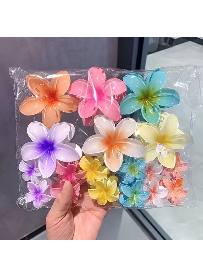 6pcs Gradient Candy Color Flower Hairpins For Photography Daily Use - Image 5