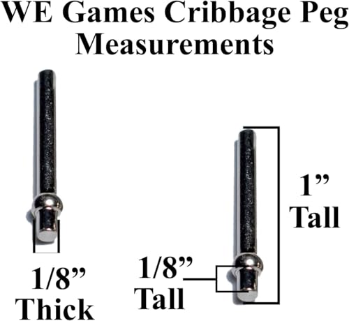 WE Games Classic Solid Natural Oak Wood Board Cribbage Board Set, 3 Track Board with Metal Pegs, Unique Cribbage Board for Family Games, Travel Games, Birthday Gifts, 16 inches - Image 5
