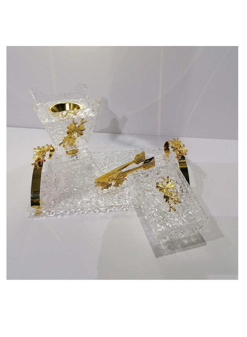 A glass incense burner set, equipped with an incense box and a luxurious tray, an elegant touch for your home. - Image 2