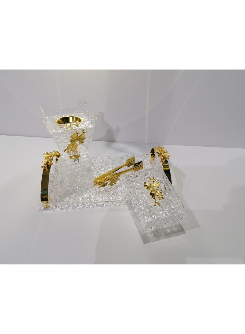 A glass incense burner set, equipped with an incense box and a luxurious tray, an elegant touch for your home. - Image 3