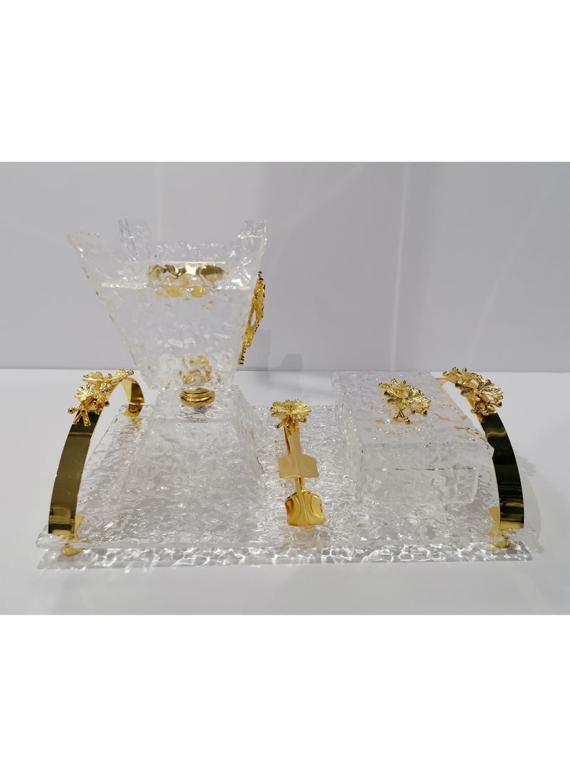 A glass incense burner set, equipped with an incense box and a luxurious tray, an elegant touch for your home. - Image 4