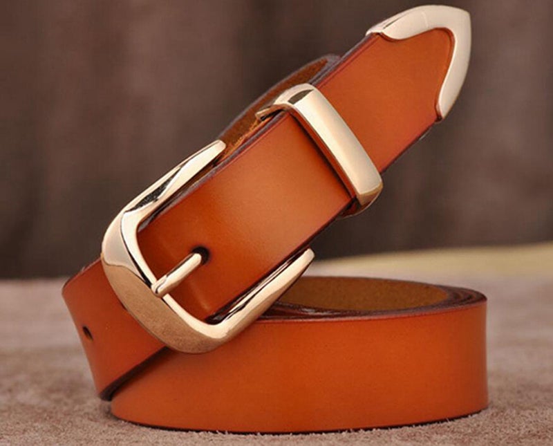 British Women'S Belt Cowhide Versatile Fashion Jeans Belt Belt Young And Middle-Aged Girls Decorative Belt - Image 1