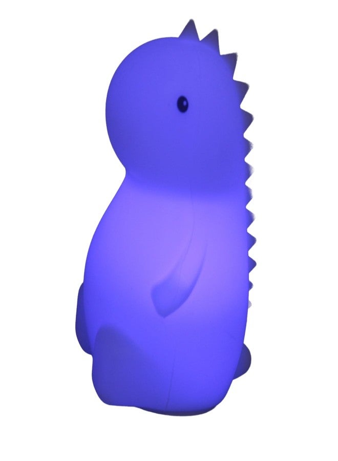 THE CLASSY CONCEPT مصباح ليلي LED من السيليكون من ذا كلاسي كونسيبت - إضاءة ناعمة الملمس قابلة للتعتيم لغرفة النوم والمنزل والأطفال والكبار - قابل لإعادة الشحن، شحن USB ومحمول (ديناصور) - Image 2