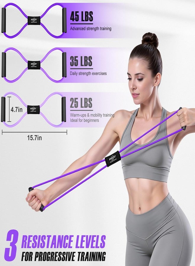NTIUYOT Upgraded Durable Pedal Resistance Band with Handle and Figure 8 Resistance Band Set, Stretch Bands for Exercise, Full Body Workout Equipment for Core - Image 5