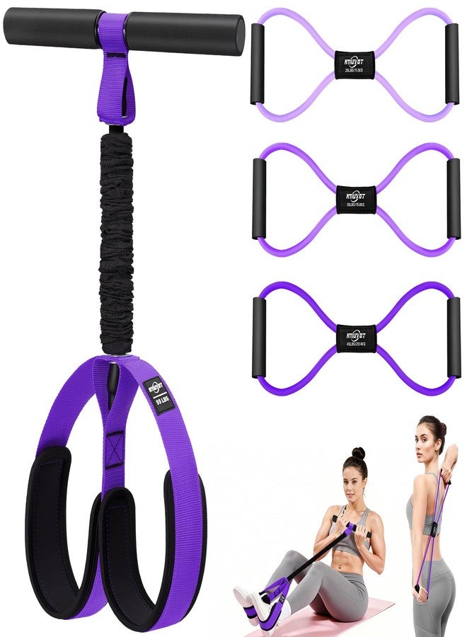 NTIUYOT Upgraded Durable Pedal Resistance Band with Handle and Figure 8 Resistance Band Set, Stretch Bands for Exercise, Full Body Workout Equipment for Core - Image 1