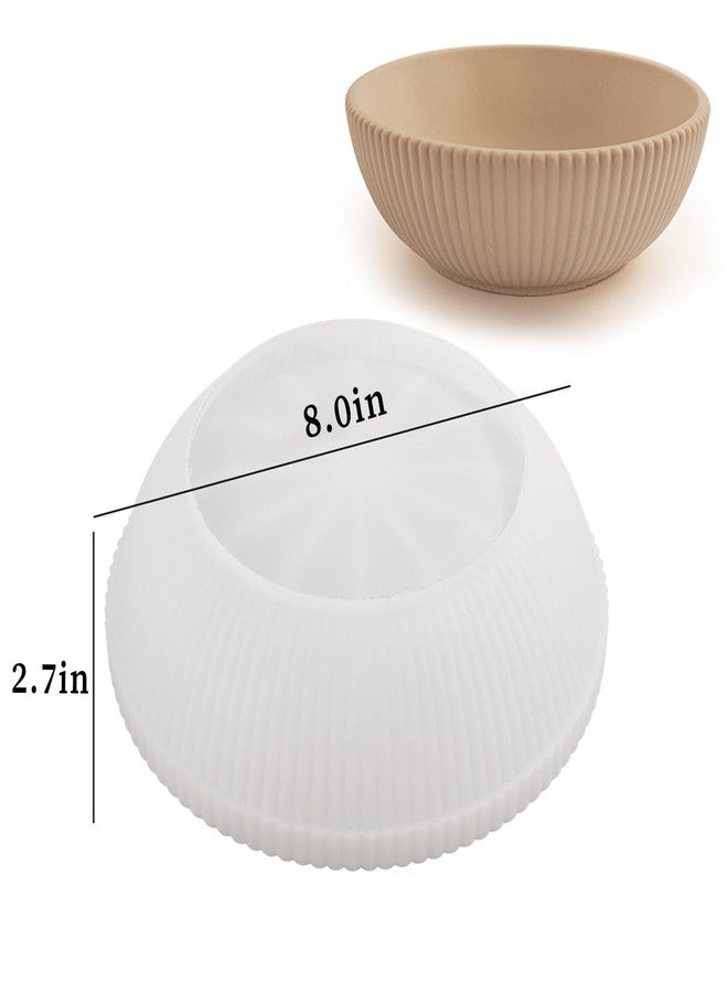 Wehous Large Round Bowl Silicone Molds, Embossed Container Candle Holder Epoxy Resin Concrete Molds, Big Texture Storage Jewelry Holder Mould Makeup Organizer Succulent Pot Art Crafts Gift Decor - Image 2